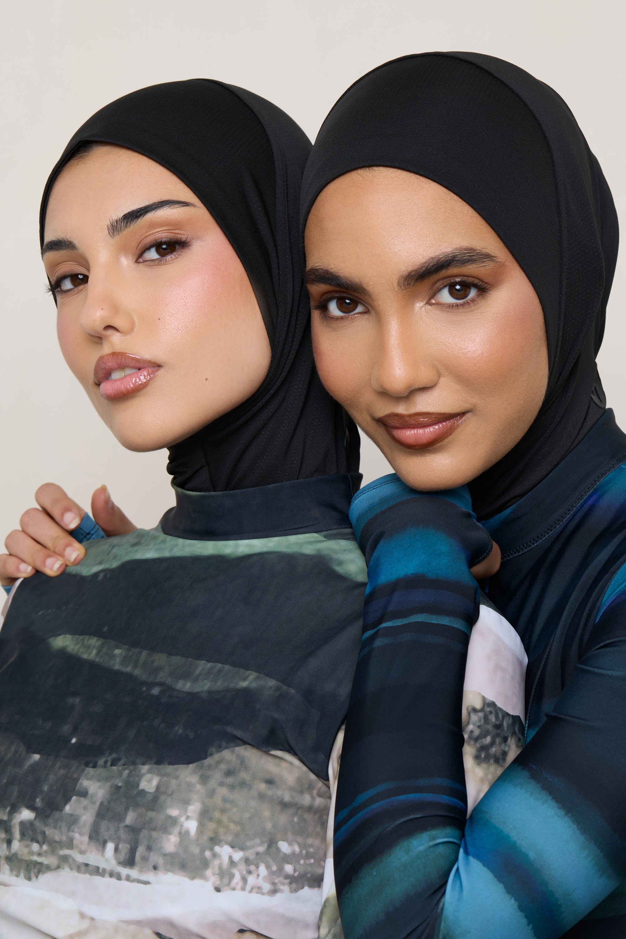 Hijab de Bain Instantané en Mesh à Nouer - Noir Maillots de bain Modeen