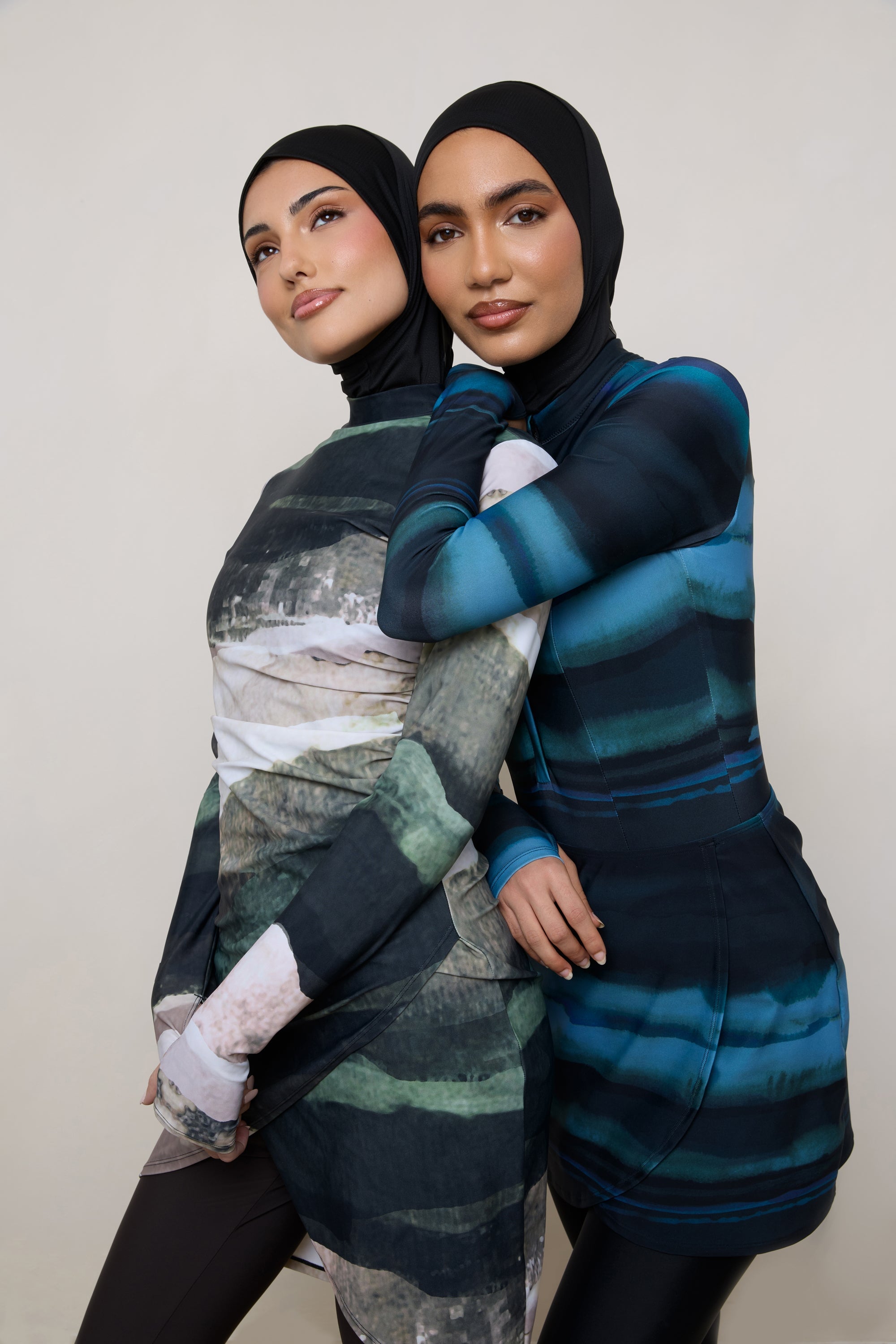 Hijab de Bain Instantané en Mesh à Nouer - Noir Maillots de bain Modeen