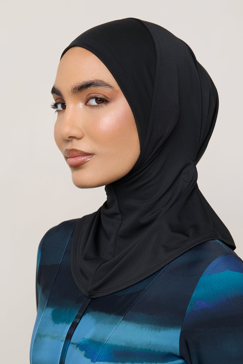 Hijab de Bain Instantané en Mesh à Nouer - Noir Maillots de bain Modeen