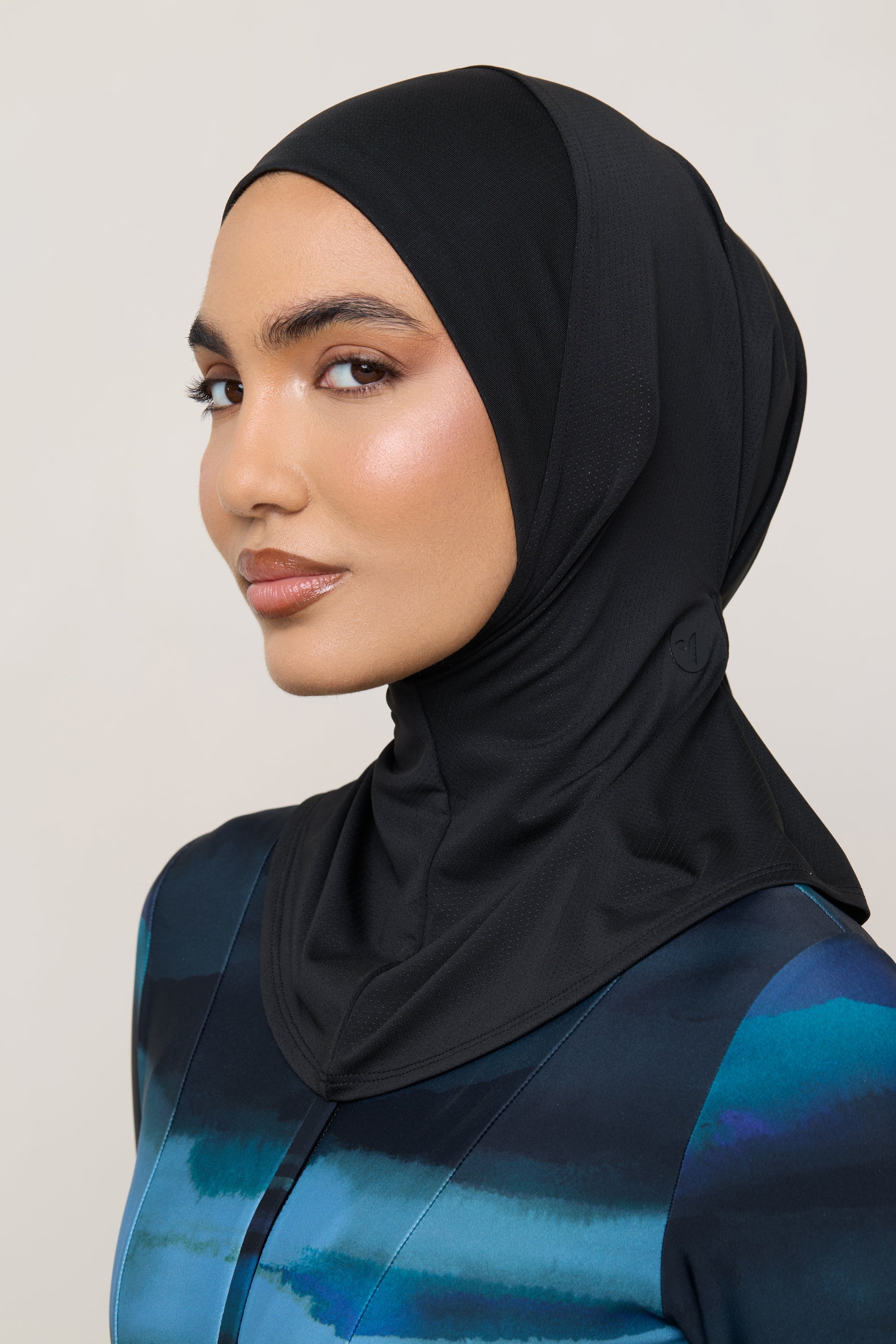 Hijab de Bain Instantané en Mesh à Nouer - Noir Maillots de bain Modeen