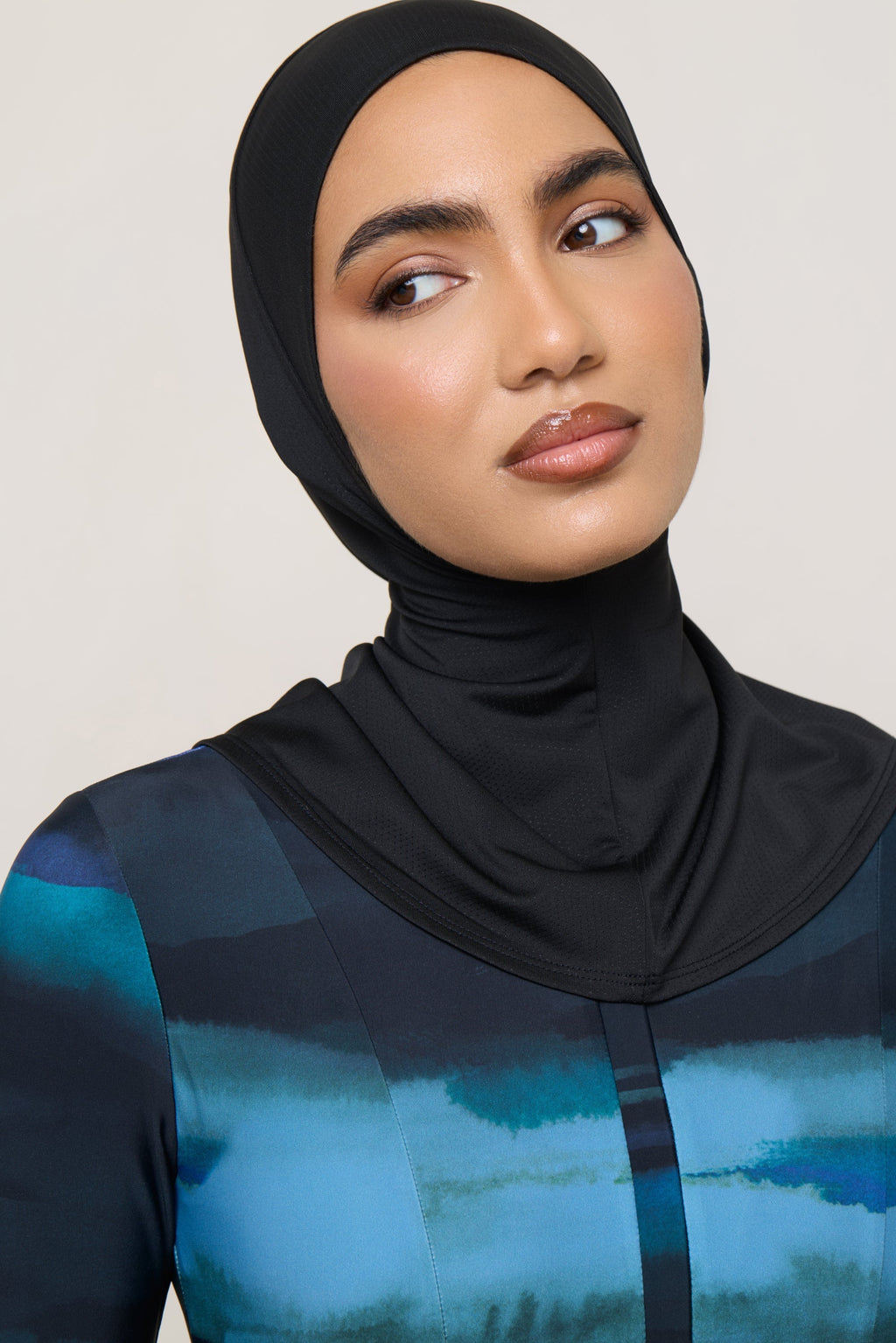 Hijab de Bain Instantané en Mesh à Nouer - Noir Maillots de bain Modeen