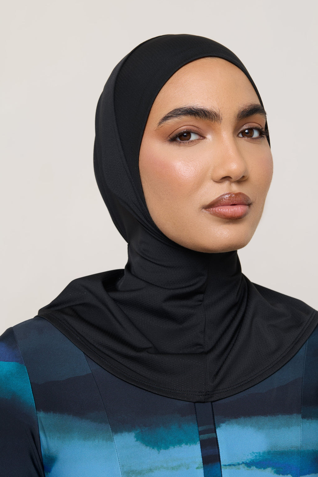 Hijab de Bain Instantané en Mesh à Nouer - Noir Maillots de bain Modeen