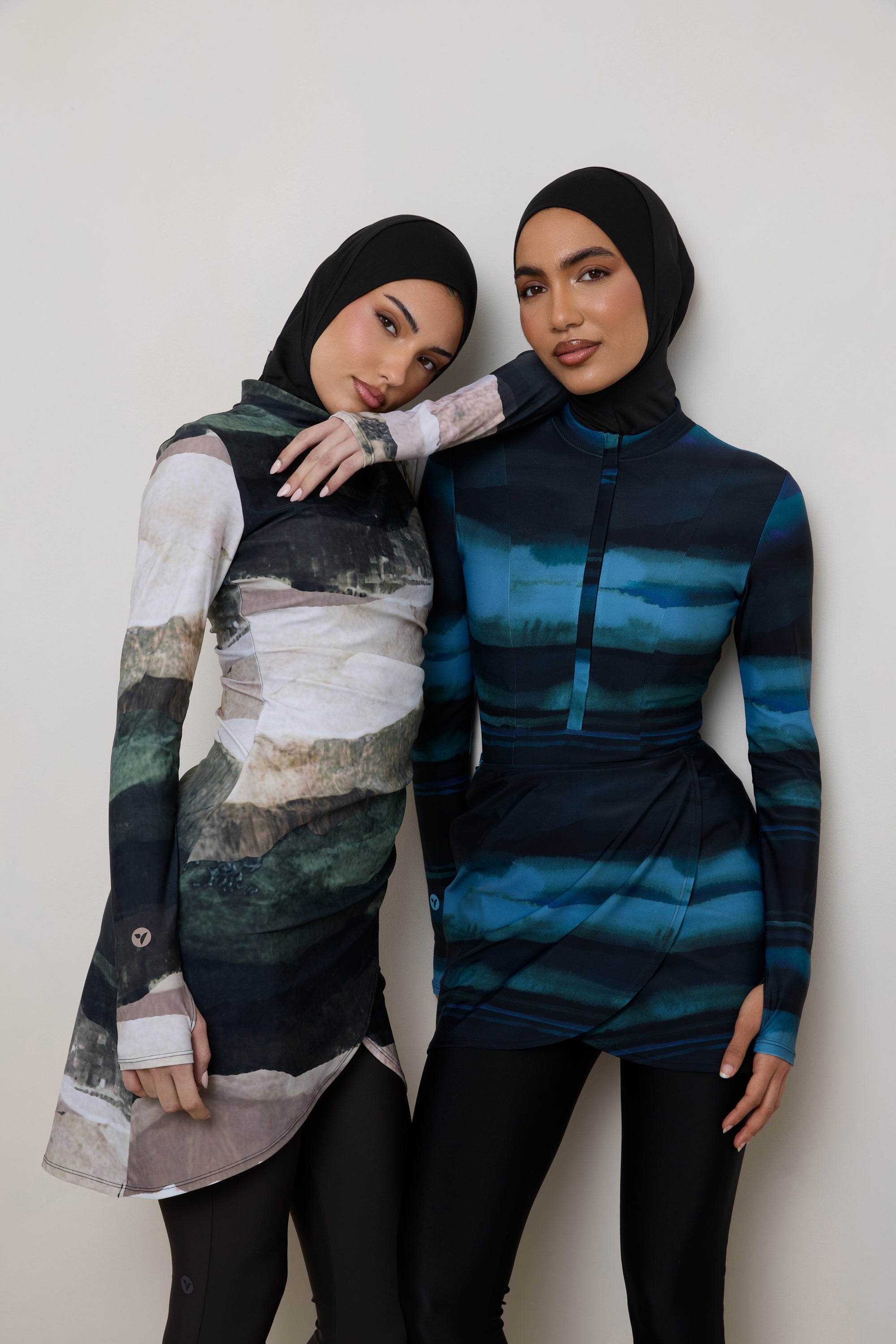Hijab de Bain Instantané en Mesh à Nouer - Noir Maillots de bain Modeen
