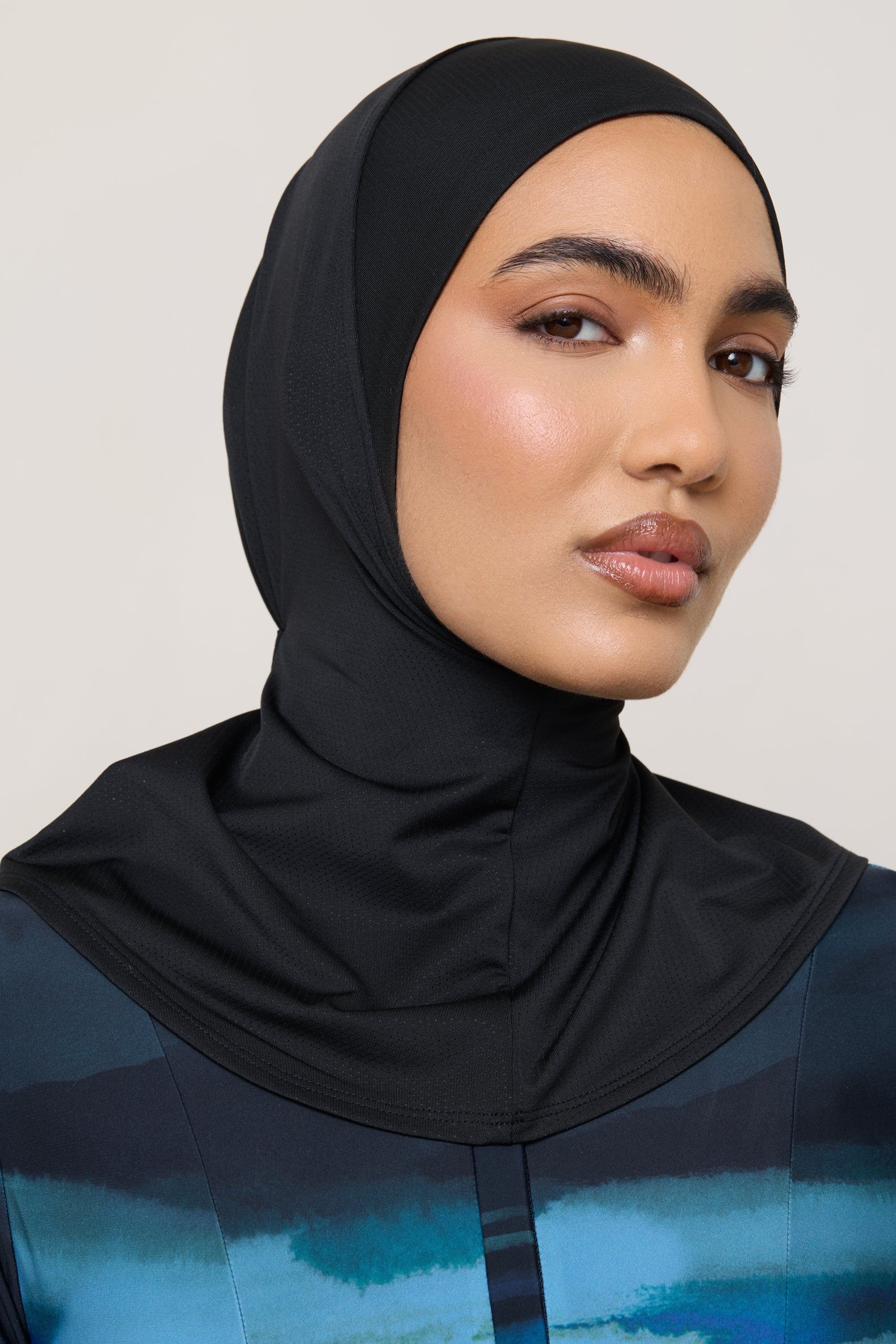 Hijab de Bain Instantané en Mesh à Nouer - Noir Maillots de bain Modeen