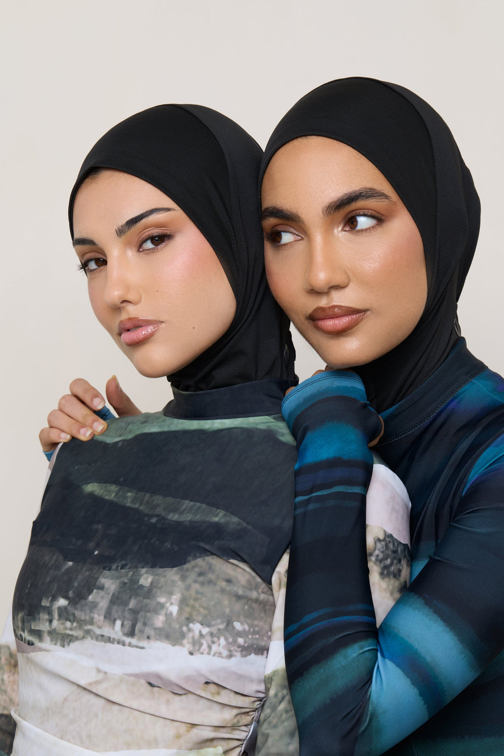 Hijab de Bain Instantané en Mesh à Nouer - Noir Maillots de bain Modeen