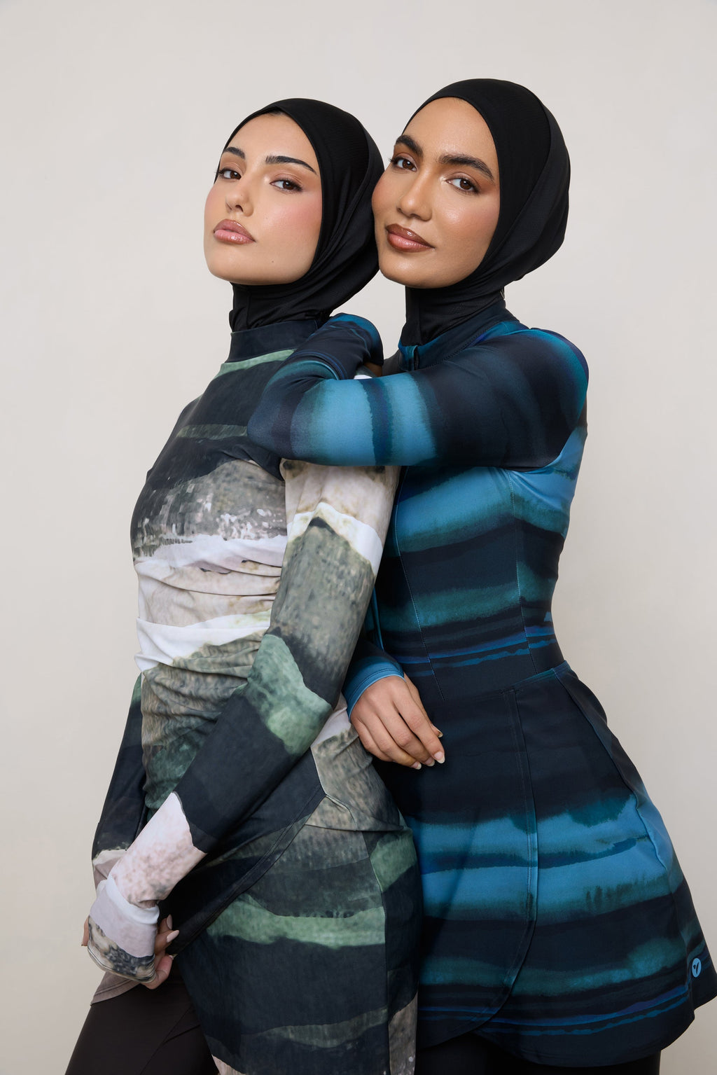 Hijab de Bain Instantané en Mesh à Nouer - Noir Maillots de bain Modeen