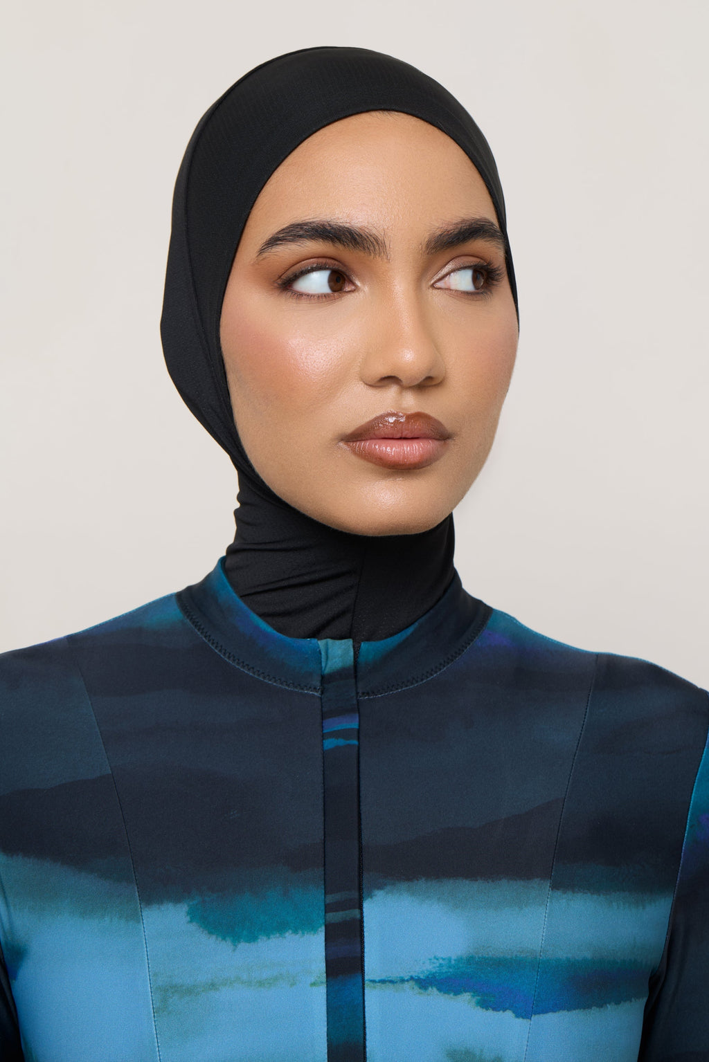 Hijab de Bain Instantané en Mesh à Nouer - Noir Maillots de bain Modeen