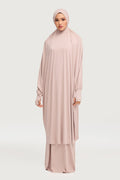 Ensemble Jilbab & Jupe en Jersey de Cupro - Vison Ensembles Modeen