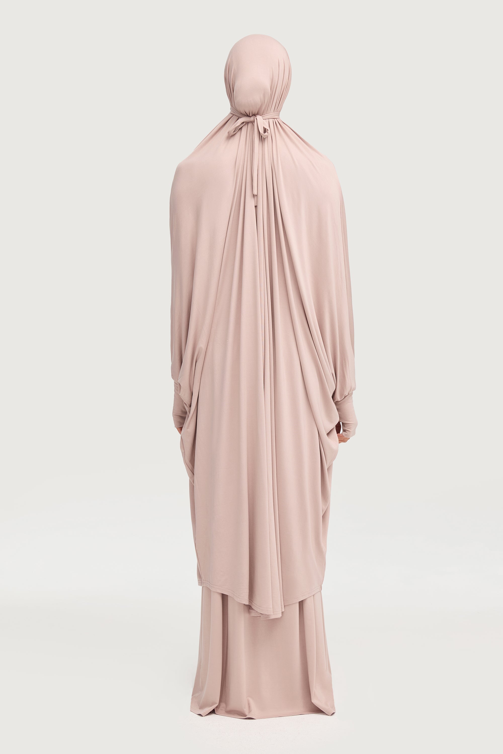 Ensemble Jilbab & Jupe en Jersey de Cupro - Vison Ensembles Modeen