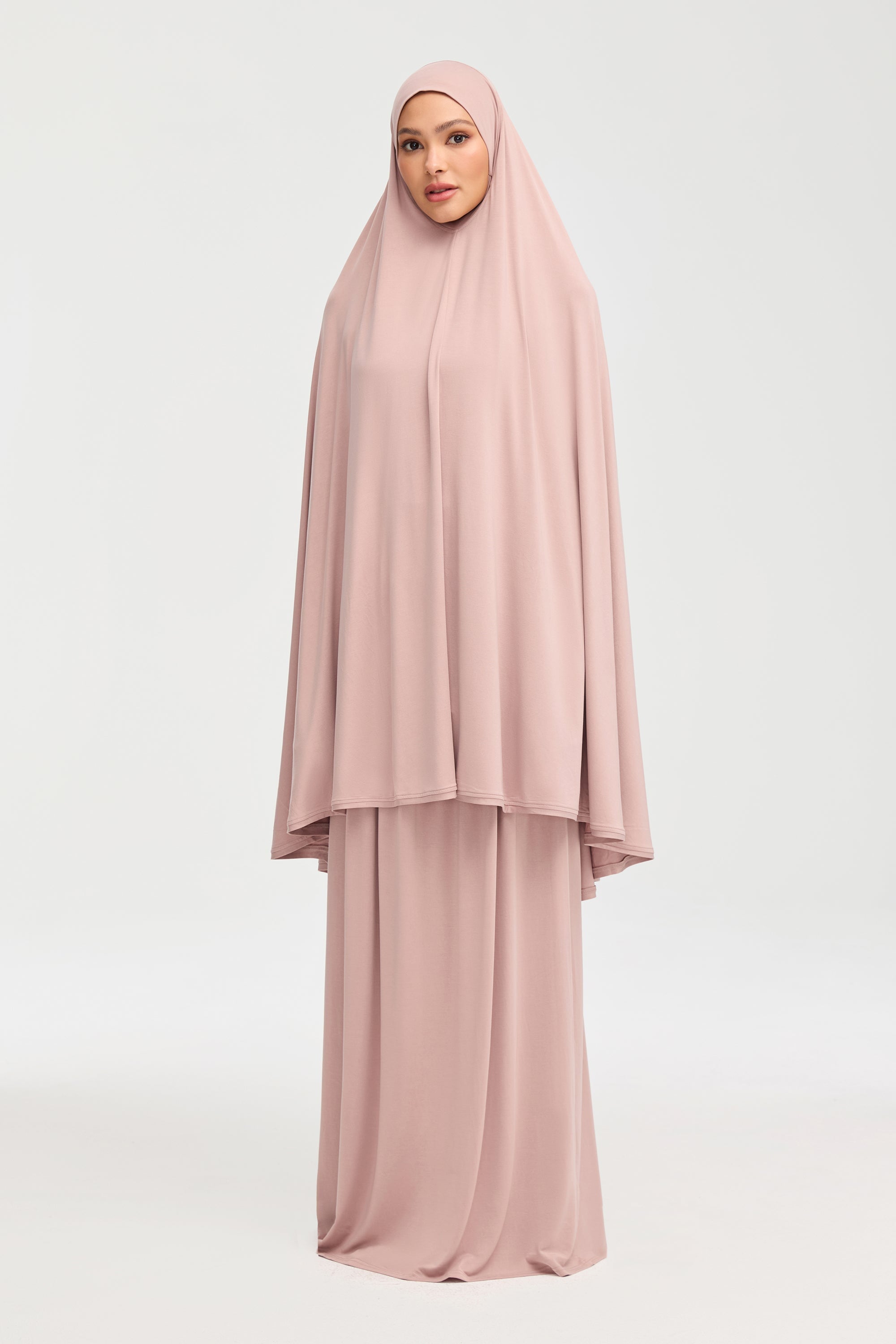Ensemble Couvrant Deux Pièces en Jersey de Cupro - Mauve Poudré Ensembles Modeen