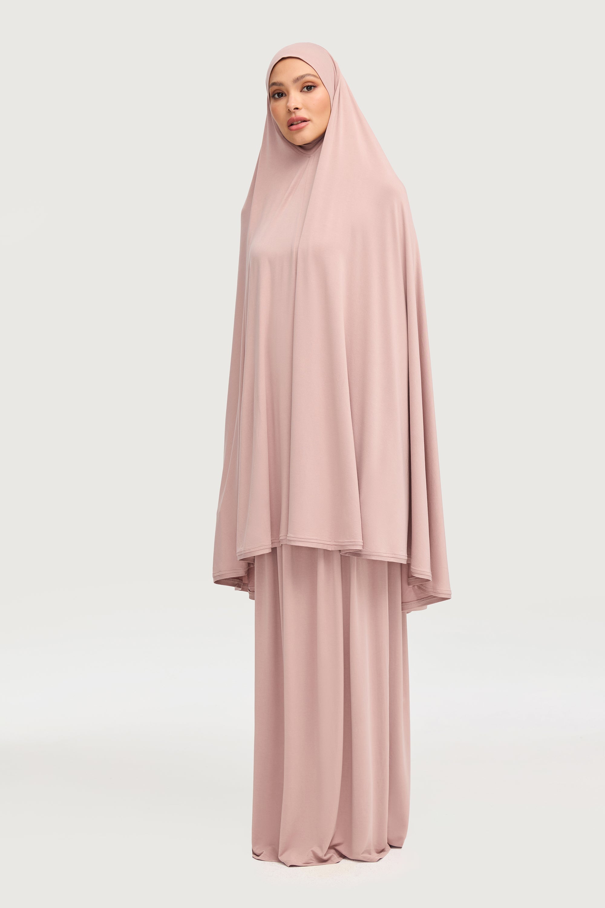 Ensemble Couvrant Deux Pièces en Jersey de Cupro - Mauve Poudré Ensembles Modeen