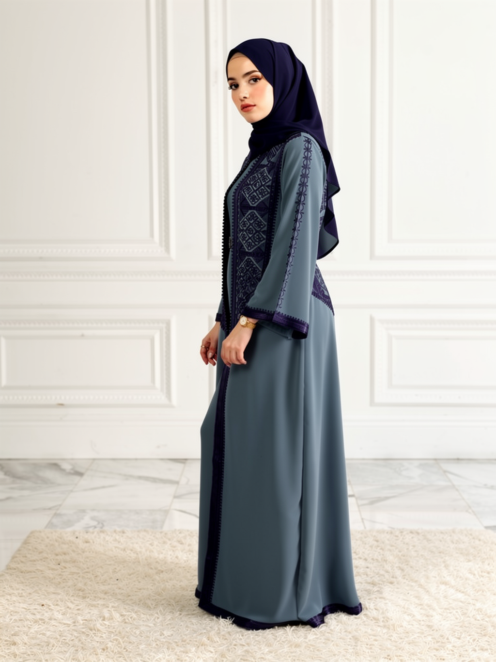 Takchita Maya Bleu Nuit — vue trois-quarts