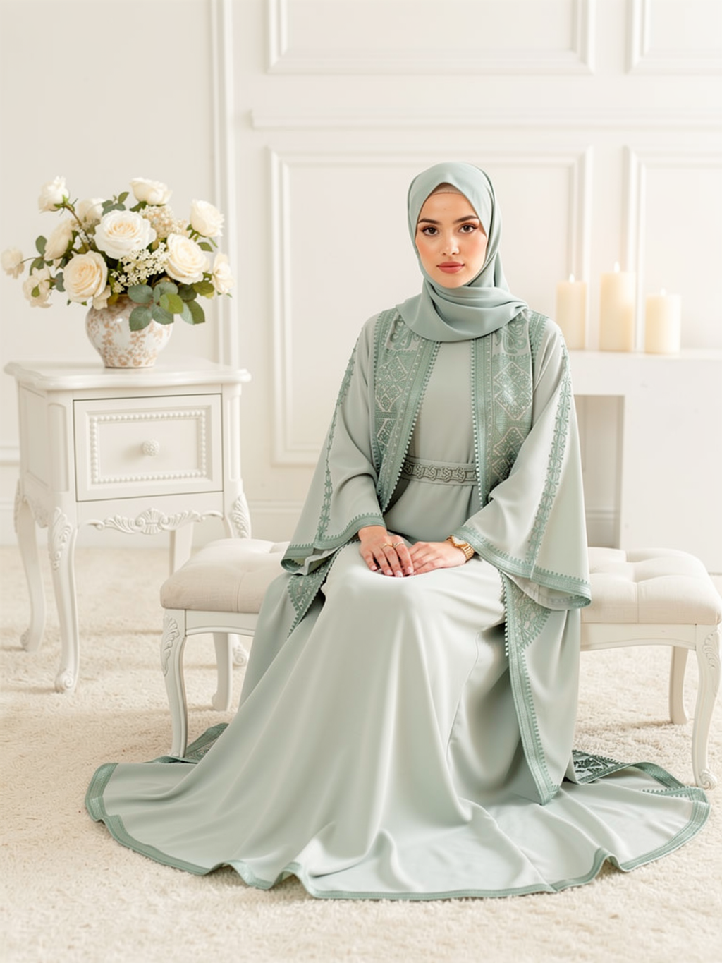 Takchita Maya Vert Menthe — portée, assise
