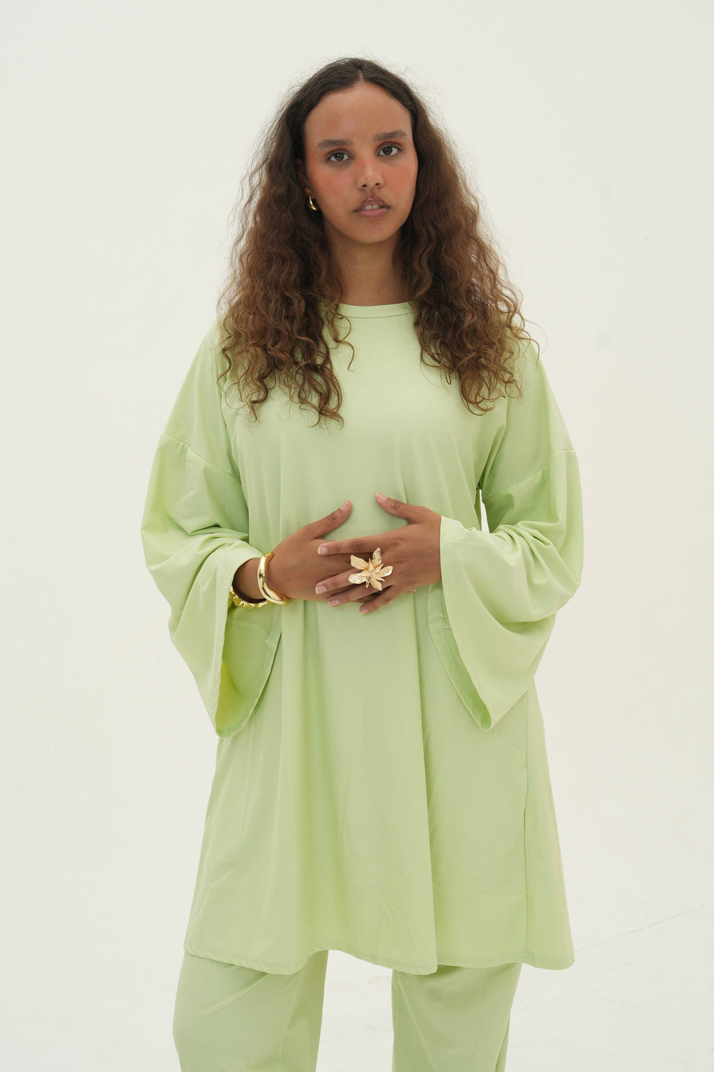 Ensemble Amira — Burkini, coloris Citron Vert - vue 5