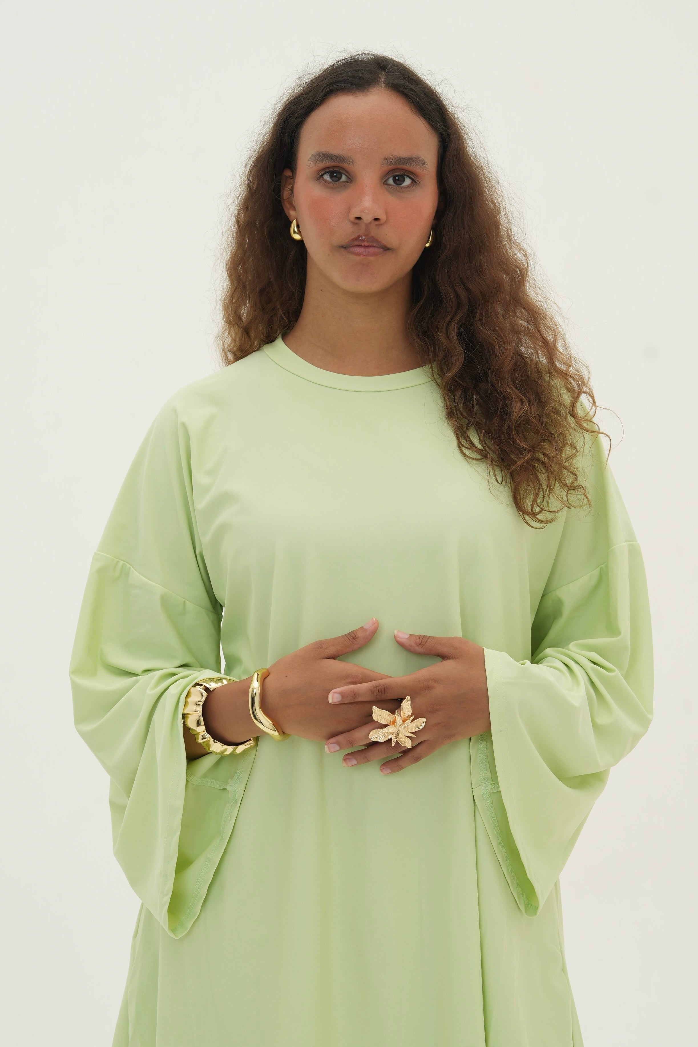 Ensemble Amira — Burkini, coloris Citron Vert - vue 8