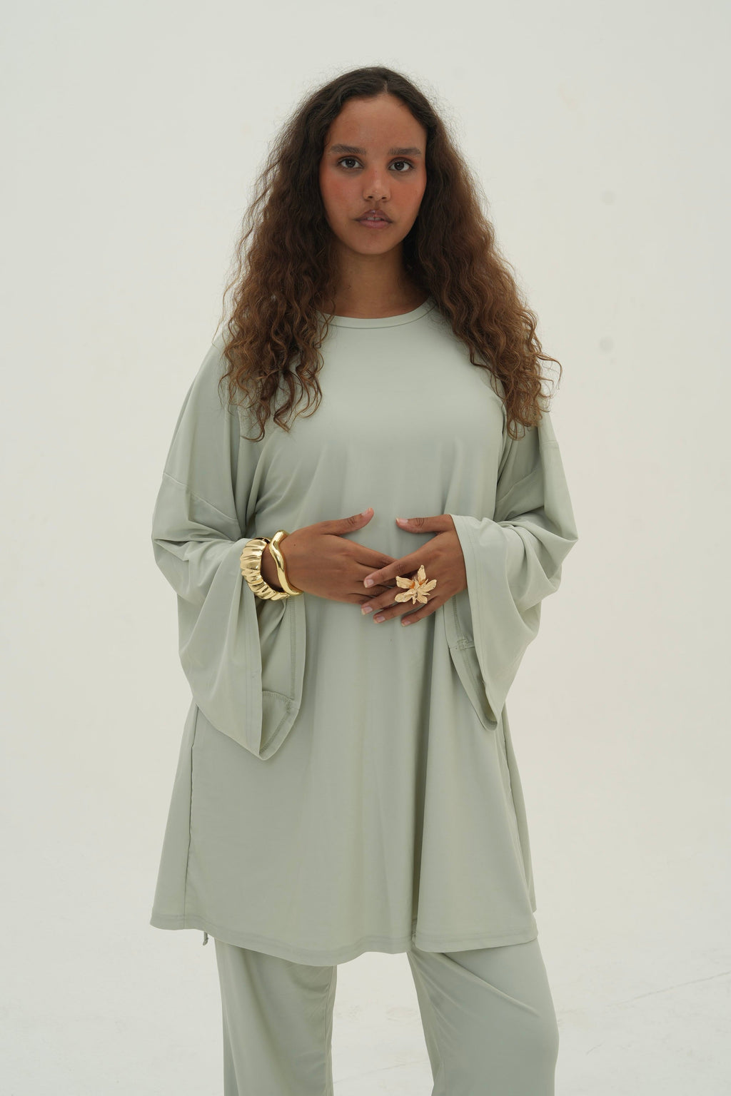 Ensemble Amira — Burkini, coloris Matcha - vue 3