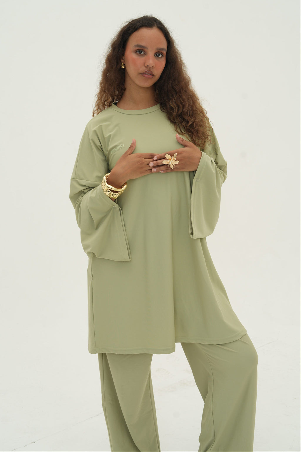Ensemble Amira — Burkini, coloris Sauge - vue 4
