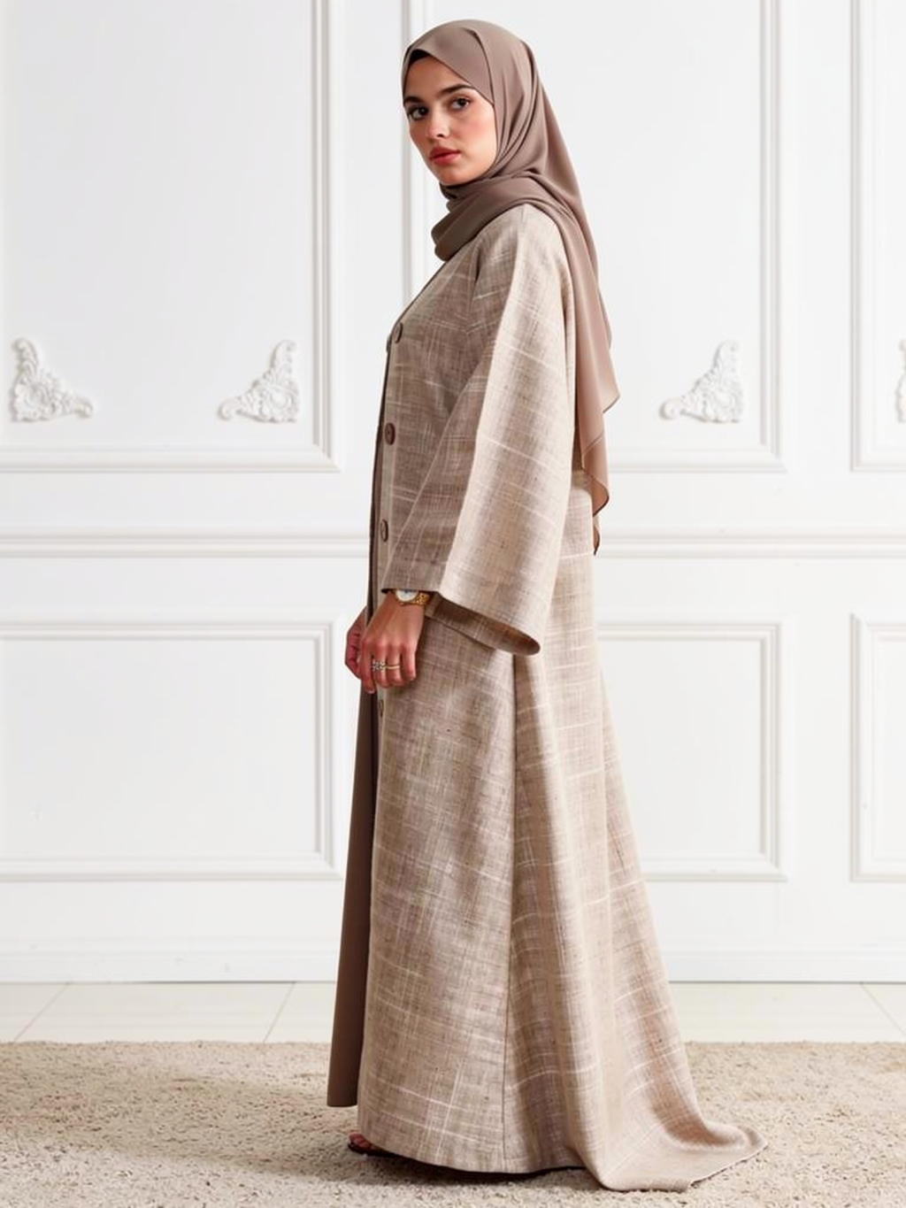 Ensemble Rania Lin & Taupe — vue trois-quarts