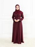 Caftan Salma Bordeaux — vue de face