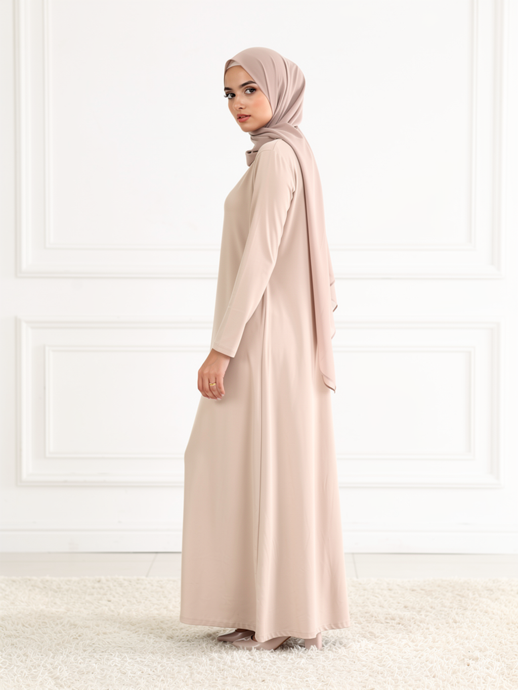 Sous-robe Sana Beige — vue trois-quarts