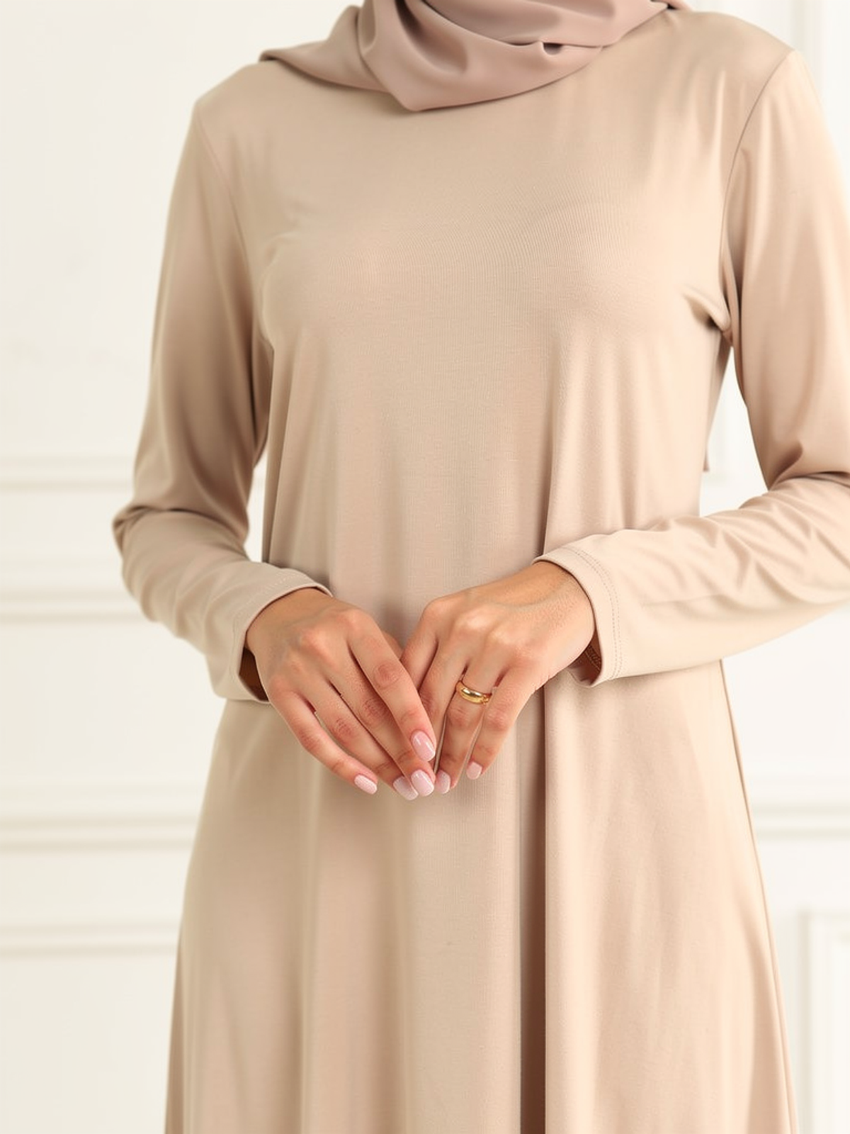 Sous-robe Sana Beige — détail du buste