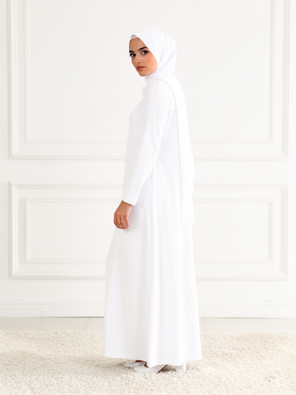 Sous-robe Sana Blanc — vue trois-quarts
