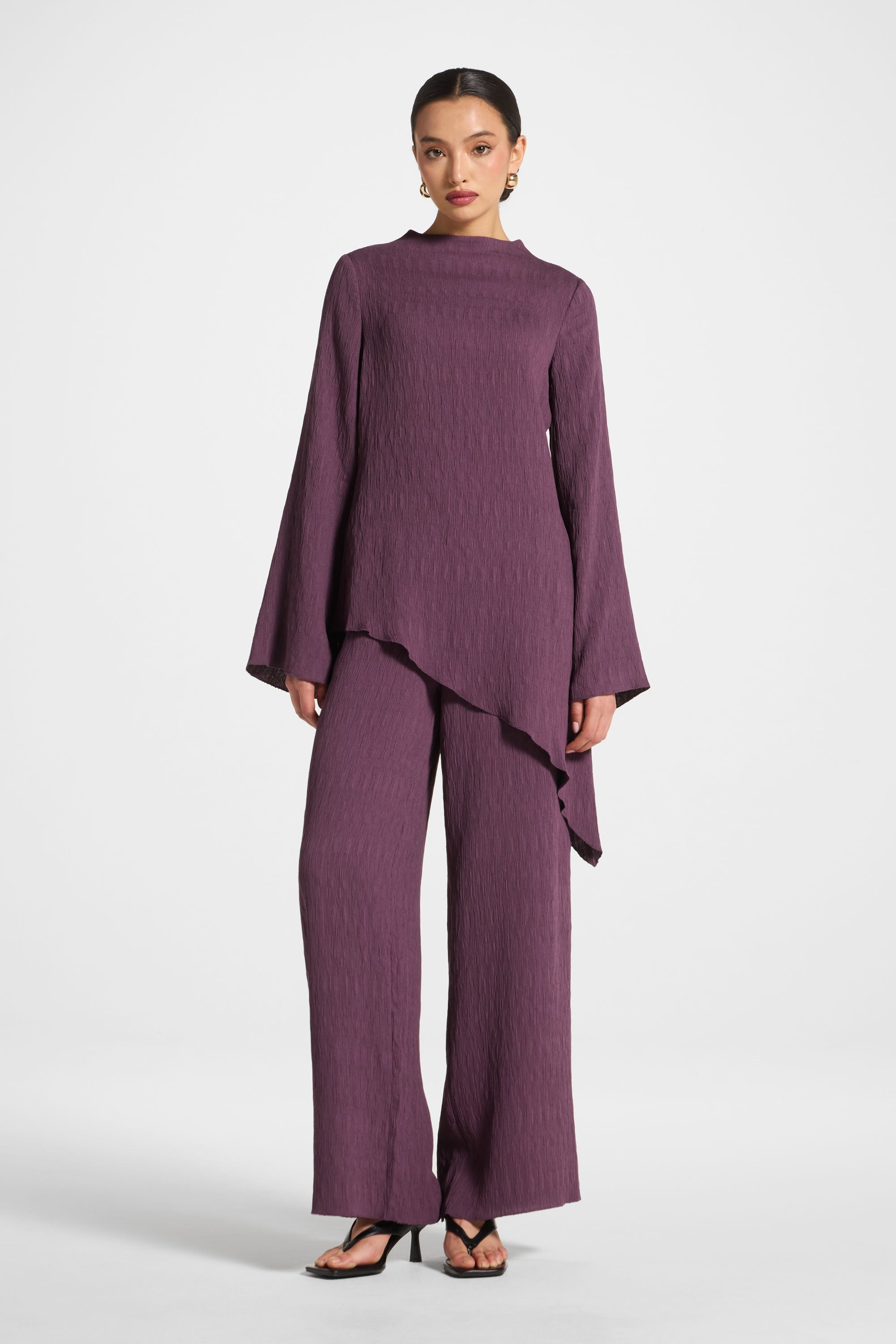 Haut Texturé Asymétrique - Prune Abayas Modeen